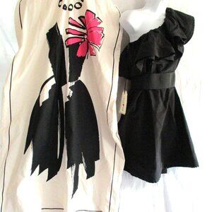 LANVIN Ete 2011 FRANCE TEXTURED RUNWAY Dress 38 BLACK